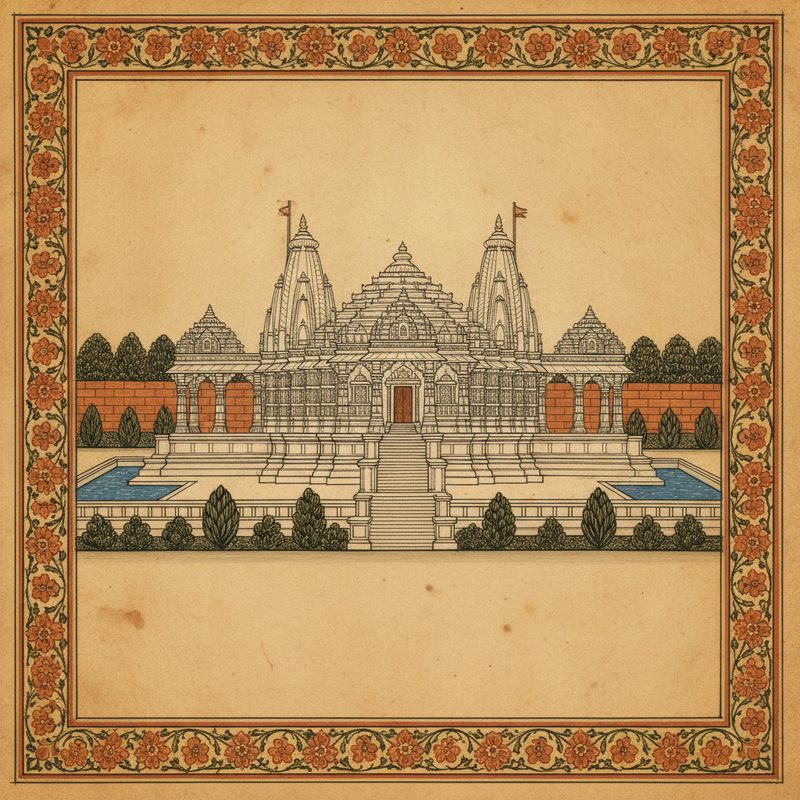 Ranakpur Jain Temple illustration