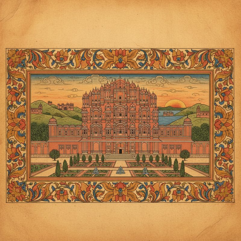 Hawa Mahal illustration