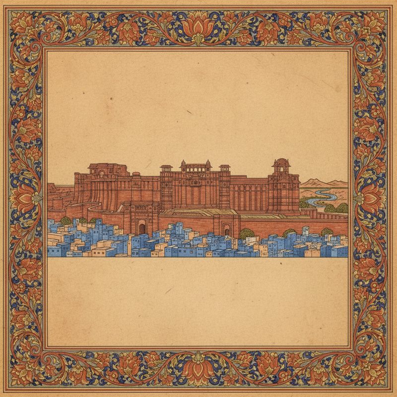 Mehrangarh Fort illustration