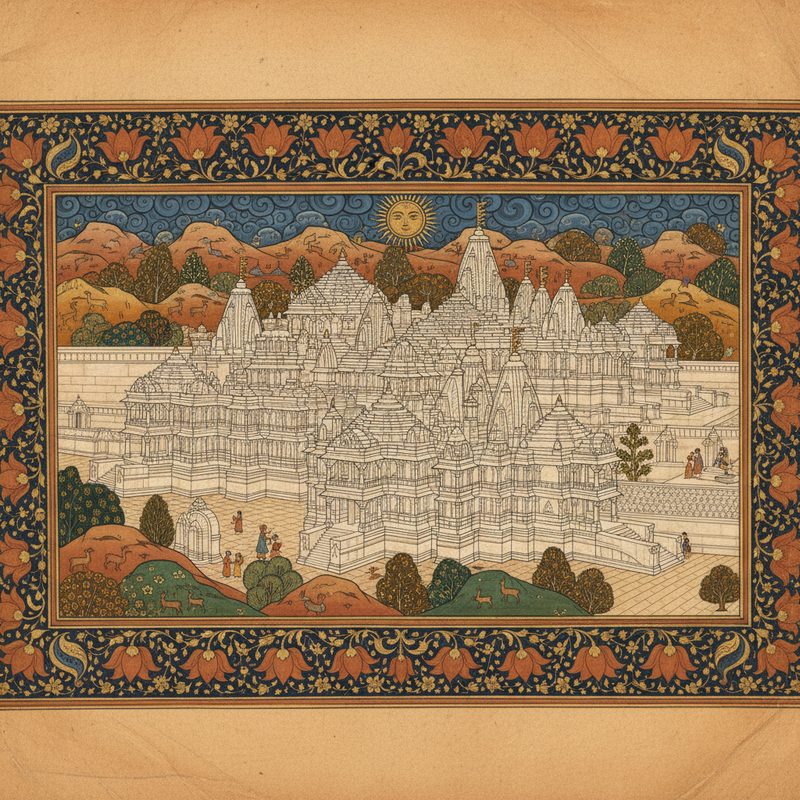 Dilwara Jain Temples illustration