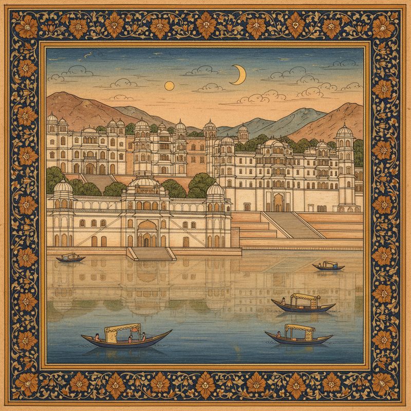 City Palace, Udaipur illustration