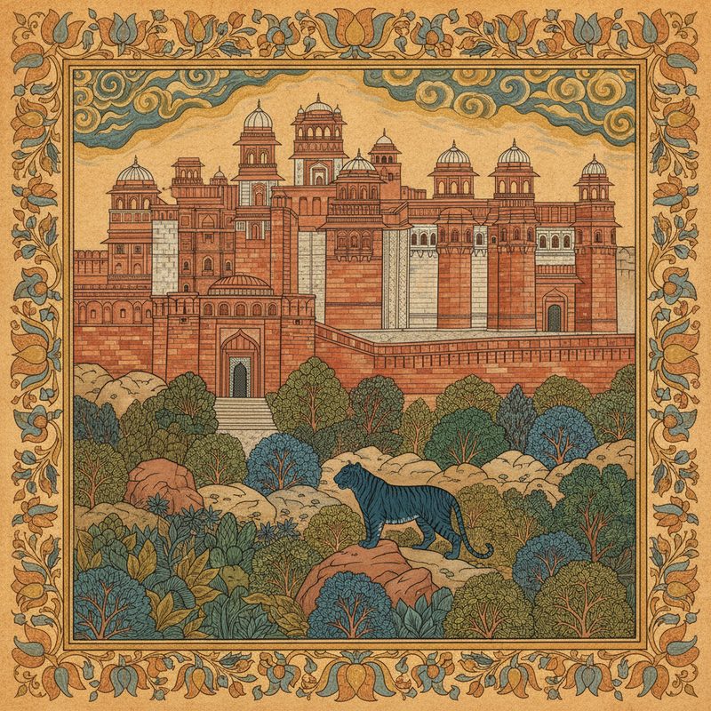 Ranthambore Fort illustration